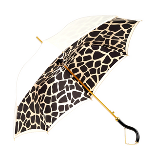 Women's black cream umbrella chain handle side view