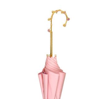 Italian women's umbrella – 24K gold handle detail