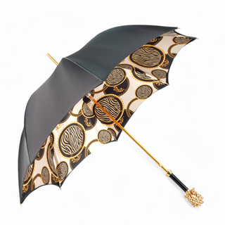 Women's luxury satin umbrella Medusa handle 24K automatic side