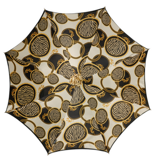 Luxury satin women's umbrella Medusa 24K gold automatic handle