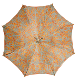 Elephant rain umbrella – 24K gold handle side view