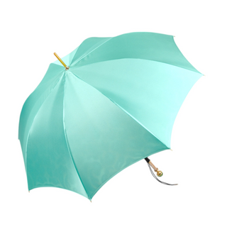 Women's luxury leopard umbrella 24K gold green crystal top