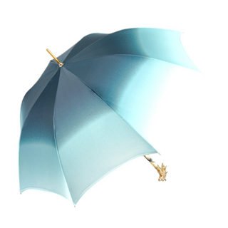 Light blue umbrella – horse head handle side profile