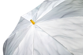 Luxury lion handle women's umbrella satin 24K gold canopy