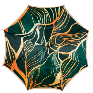 Luxury ivory Italian umbrella – canopy detail view