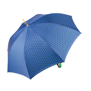 Women's luxury Italian umbrella hand-enameled silk satin top
