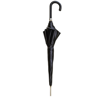 Elegant unique Italian umbrella leather handle close-up