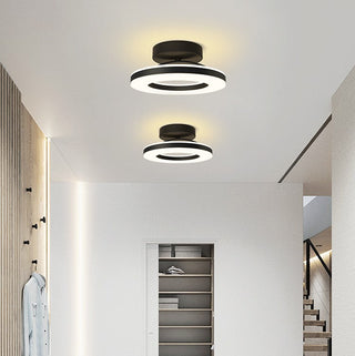 Luxury geometry ring ceiling fixture in gold, modern LED