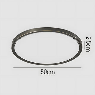 Minimalist copper ceiling light circular – LED warm bedroom