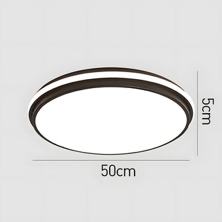 Minimalist Circular Ceiling Light | White Metal LED Bedroom Fixture - Energy Saving Lamp