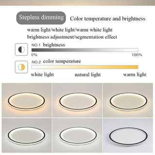 Ultra-Thin Ceiling Light - Adjustable Round LED Minimalist Light Fixture for Living Room