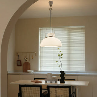 Milk glass dome shade showing smooth white surface