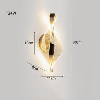 Modern Acrylic Wall Light – Artistic Snowflake Design | Gold Finish LED Lamp