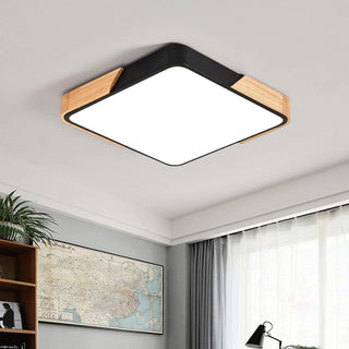 Nordic Ceiling Lamp – Rectangular LED Flush Mount Light for Living Room Lighting