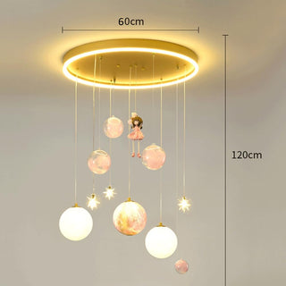 Children's Pendant Light – Dimmable LED Starry Night Lamp with Remote Control