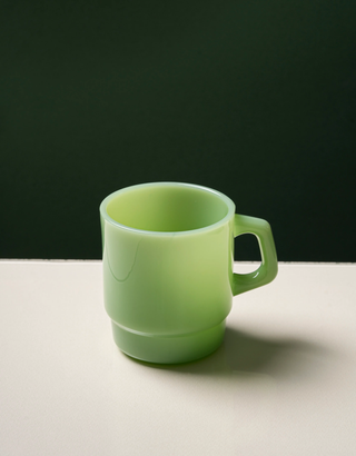Artist Milk Glass Mugs