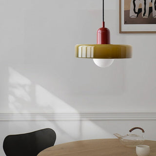 Suspension Bauhaus – Lampe LED moderne à deux têtes en verre pour salle à manger