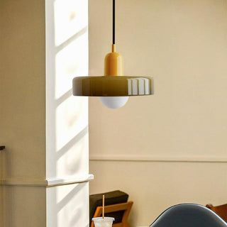 Suspension Bauhaus – Plafonnier Simple à 3 Têtes en Verre pour Salle à Manger