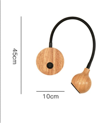 Wooden Wall Light – Scandinavian Wall Sconce with Reading Light Fixture | Lumavera