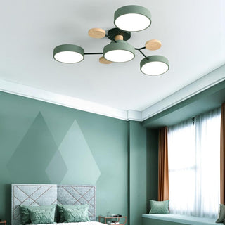 Modern iron acrylic LED ceiling light – semi-flush chandelier
