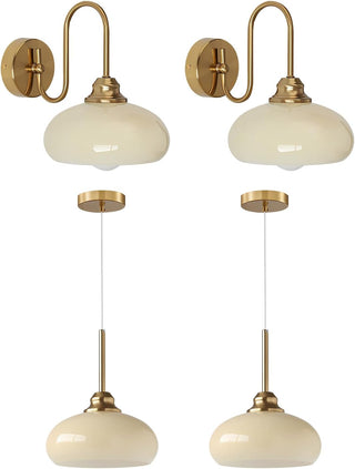 Glass Wall Light – Textured Glass Sconce with Gold or Chrome Finish