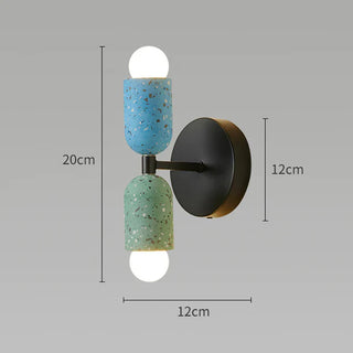 Double head iron wall lamp ambient — creative home sconce