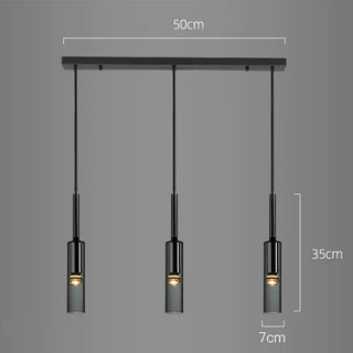 Pendant with wine bottle glass design for dining room