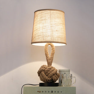 Beige table lamp natural design — artisan crafted warm lighting