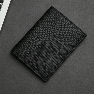 italian leather wallet haven black lizard pattern rfid blocking premium billfold set view