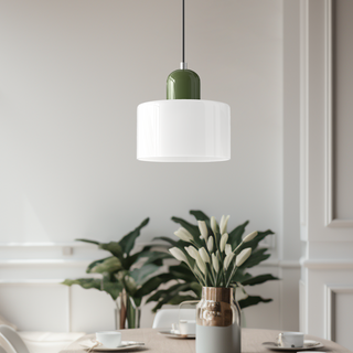Suspension Bauhaus – Luminaire Moderne en Verre pour Îlot de Cuisine avec Culot E27