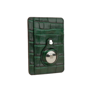 crocodile leather wallet haven slim card holder airtag custom engraving alternate view