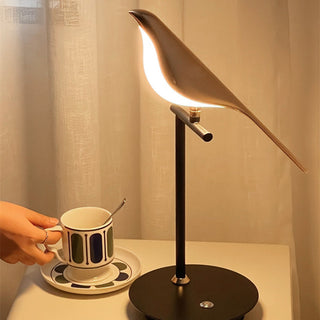 Modern golden bird bedside table lamp — touch switch alloy acrylic