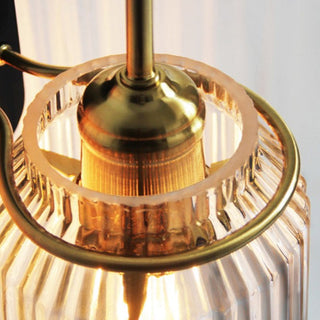 Funnel glass shade modern industrial wall sconce ambient