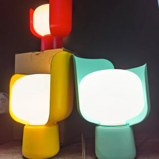 Post modern glass petal lamp side — LED metal warm