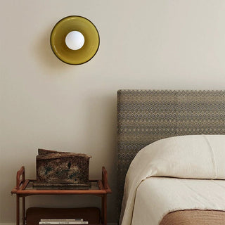 Plafonnier de cuisine moderne - Luminaire rond en verre à montage encastré pour éclairage d'îlot