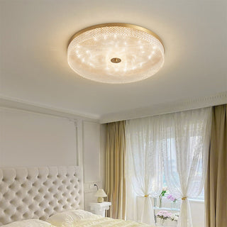 Crystal copper ceiling light – LED flush mount tri-color