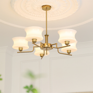 Chrome gold brass chandelier glass pendant dining room ceiling