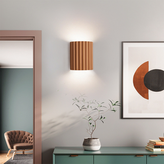 Modern curl half circle resin wall sconce — indoor lamp