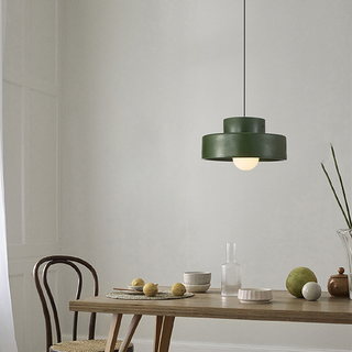 Modern cylinder pendant light with Nordic geometric form