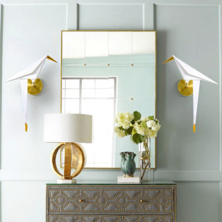 Modern bird design wall light — gold metal decorative fixture