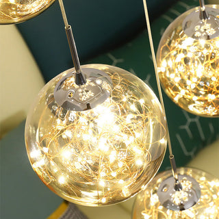 Custom Chandelier – Modern Light Fixture with Adjustable LED Lighting & Crystal Shades