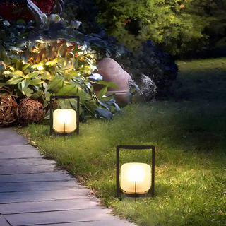 Solar garden lamp — modern warm ambient light fixture