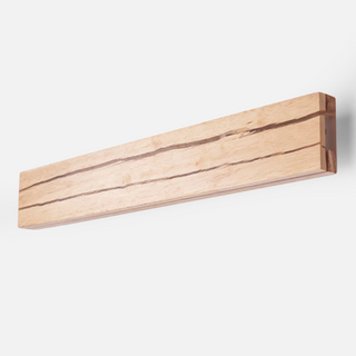 Modern rectangular wood LED wall lamp angle — solid sconce
