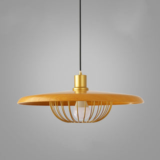 Wrought iron pendant close-up — hollow iron shade hanging lamp