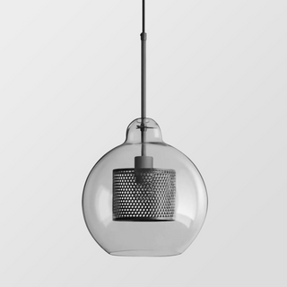 Glass pendant light with gold finish — modern design