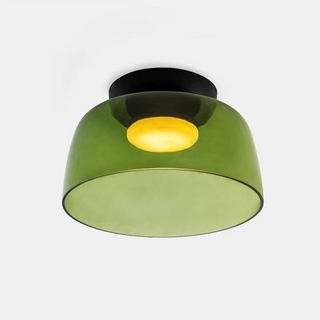 Plafonnier en verre multicouche - Lampe de plafond moderne pour salon avec abat-jour superposés