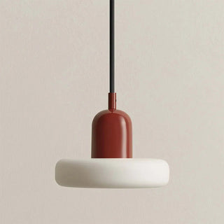 Scandinavian glass pendant with Morandi color palette