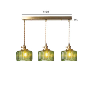 Suspension nordique en verre - Suspension rétro avec abat-jour en verre transparent | Luminaire simple