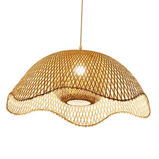 Bamboo woven pendant — natural eco-friendly dining fixture