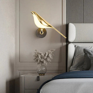 Modern bird LED acrylic wall lamp soft glow illuminated
